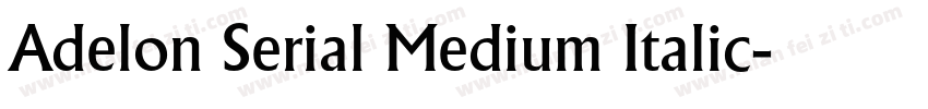 Adelon Serial Medium Italic字体转换